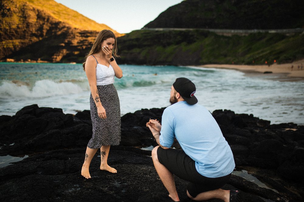 Oahu Hawaii Surprise Proposal Photoshoot