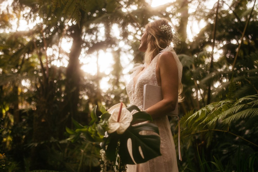 Romantic Elopement Photography Bridal Portrait Volcano Hawaii Big Island