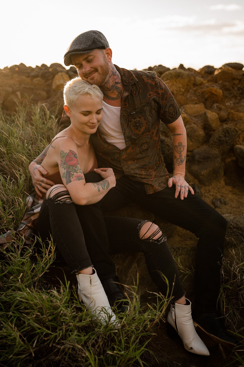 romantic hawaii anniversary couples sunset photoshoot kona photographer big island