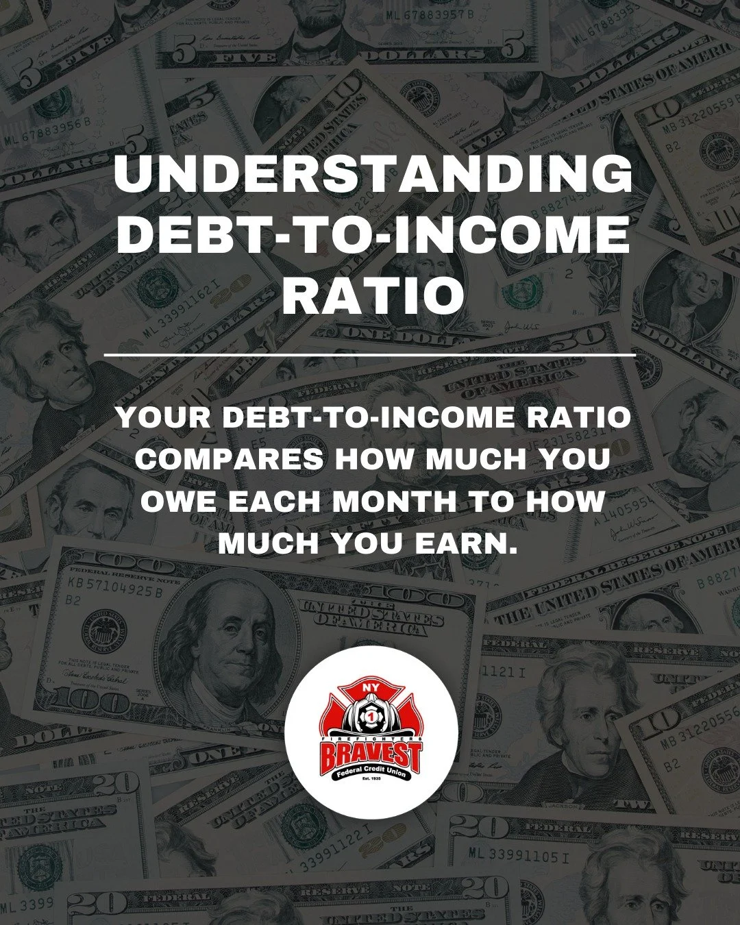 Your debt-to-income ratio compares how much you owe each month to how much you earn. 

Lenders use it to understand how comfortably you can manage new payments.
Keeping this number balanced can support future borrowing goals.

Take a quick look at yo