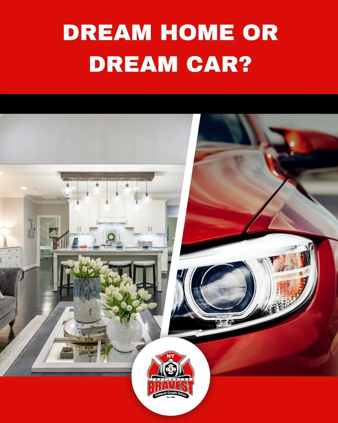 Brighter days ahead&hellip; but which one first?

🏠 Home sweet home
🚗 New set of wheels

Tell us your pick: dream home or dream car?

Cast your vote and see where our NY Bravest community stands!

#CommunityVoice 
#NYCCommunity
#FDNY
#NewYorkFirefi