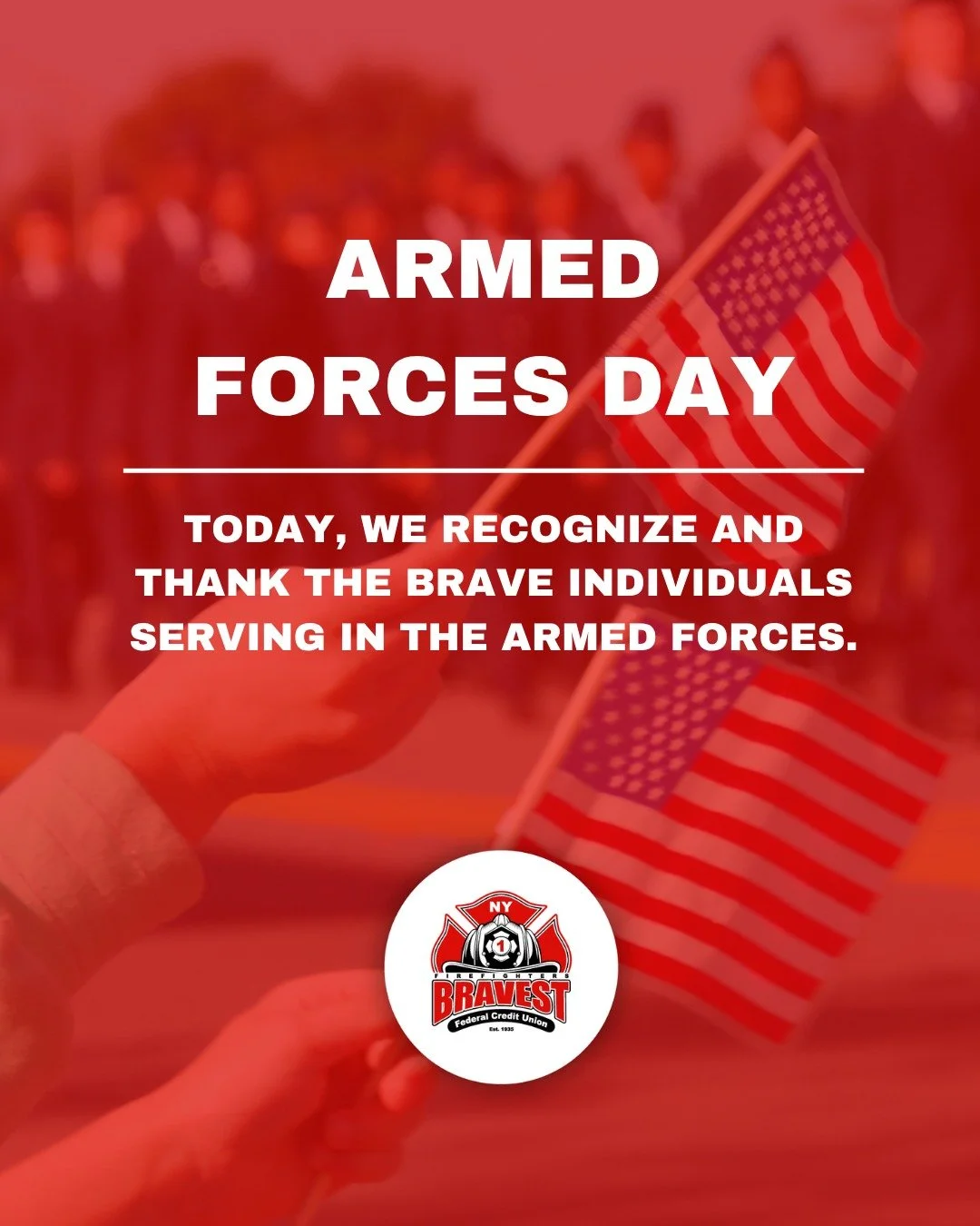 Today, we recognize and thank the brave individuals serving in the Armed Forces. 

Your dedication and sacrifice help protect and strengthen our nation. 🇺🇸

🙏 Take a moment to honor those who serve. 

#ArmedForcesDay 
#NYCCommunity
#FDNY
#NewYorkF
