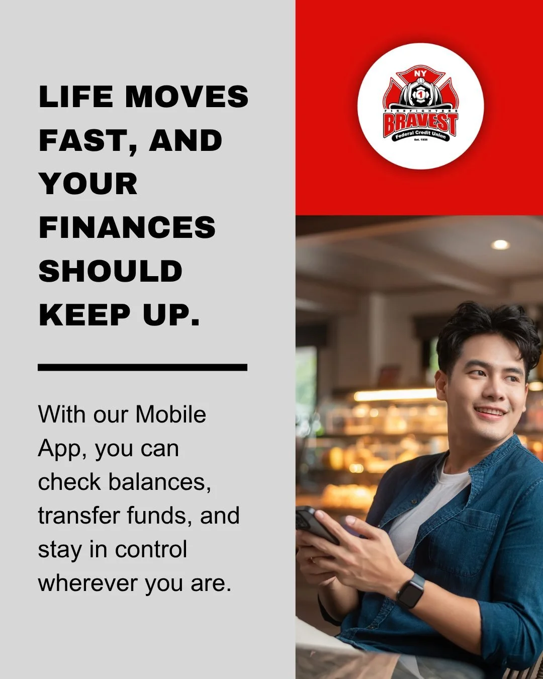 Life moves fast, and your finances should keep up. 

With our Mobile App, you can check balances, transfer funds, and stay in control wherever you are. 📱

⚡ Keep your finances close, no matter where the day takes you. [Link in bio]

#MobileApp 
#OnT