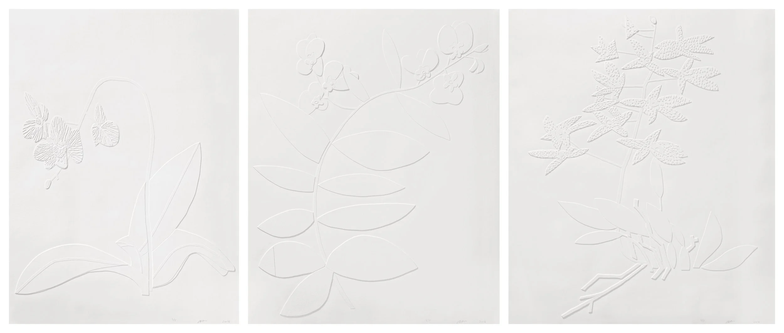Jonas Wood Three Clippings (White), 2018