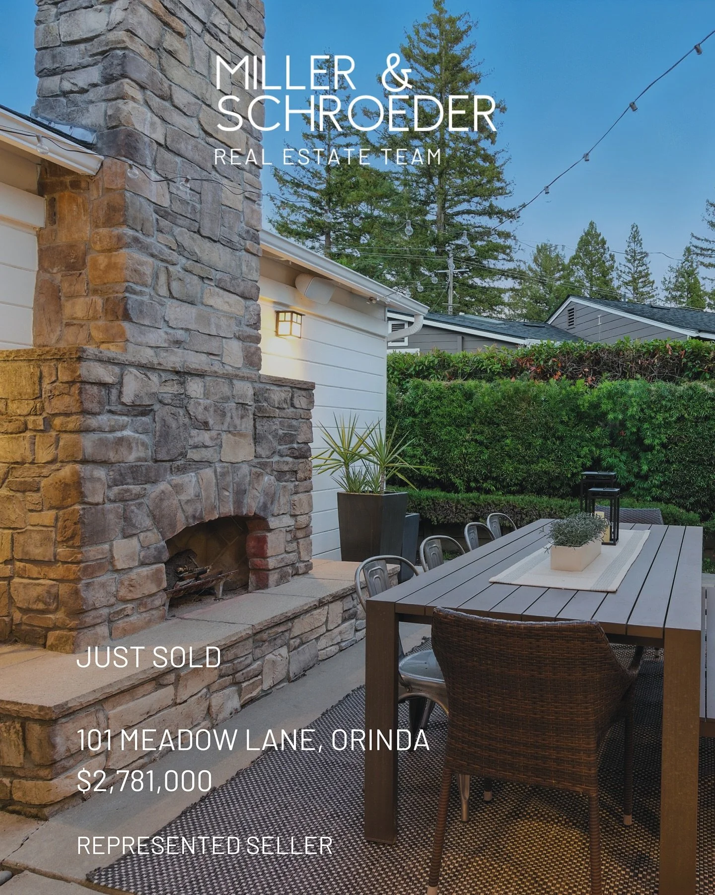 Just Sold | Timeless California living in Glorietta
101 Meadow Lane, Orinda
4 bed | 3 bath | &plusmn; 2796 sf | .29 acres
$2,781,000
*
Miller &amp; Schroeder | Traci Miller 01038042 | COMPASS 
Co-Listed with&nbsp;@shannon__conner&nbsp;01885058 | Vill