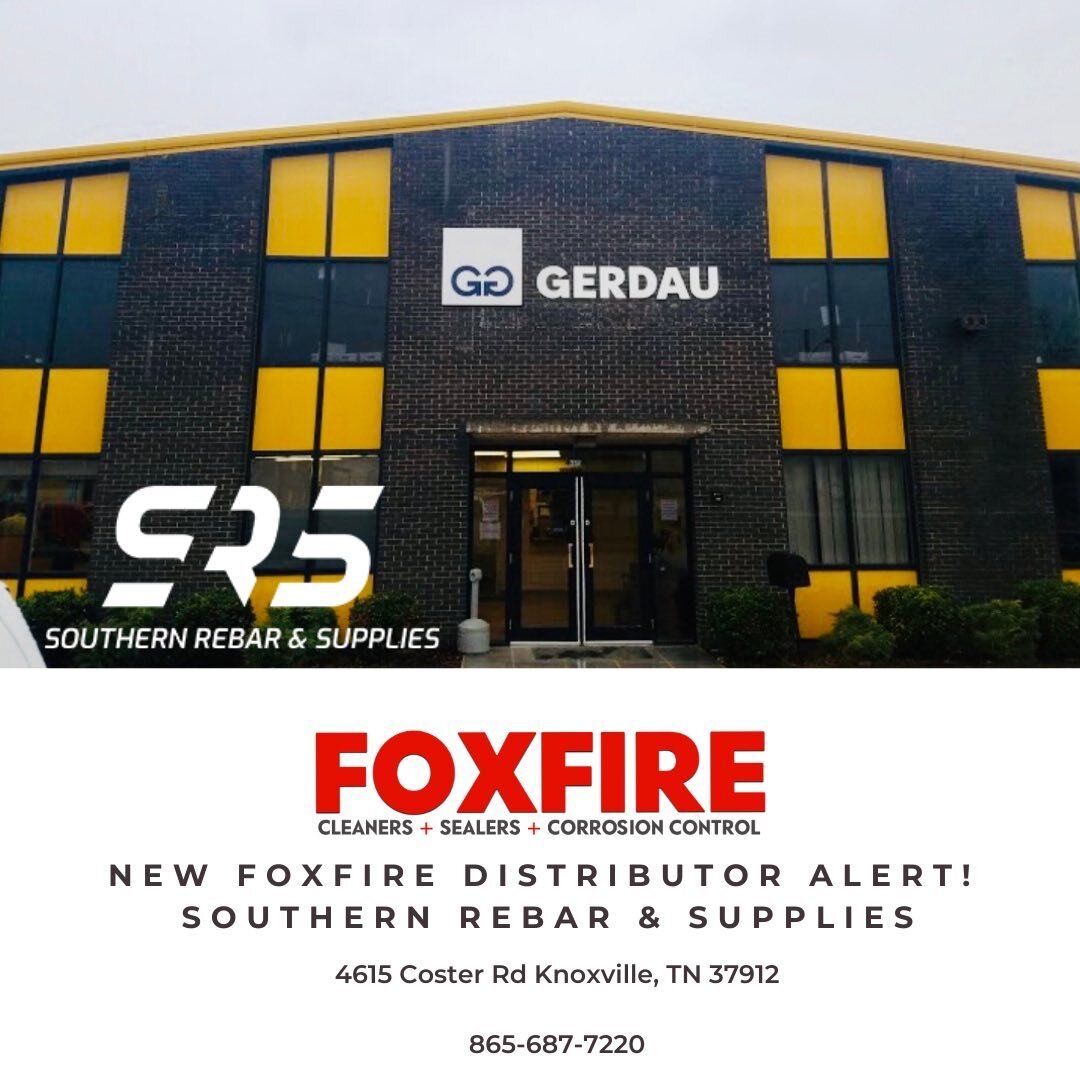 Proud to announce NEW strategic partnership with Southern Rebar &amp; Supplies out of Knoxville, TN! SRS is now a stocking distributor of Foxfire Matrix Pro! #knoxville #concrete #protection #foxfirematrixpro