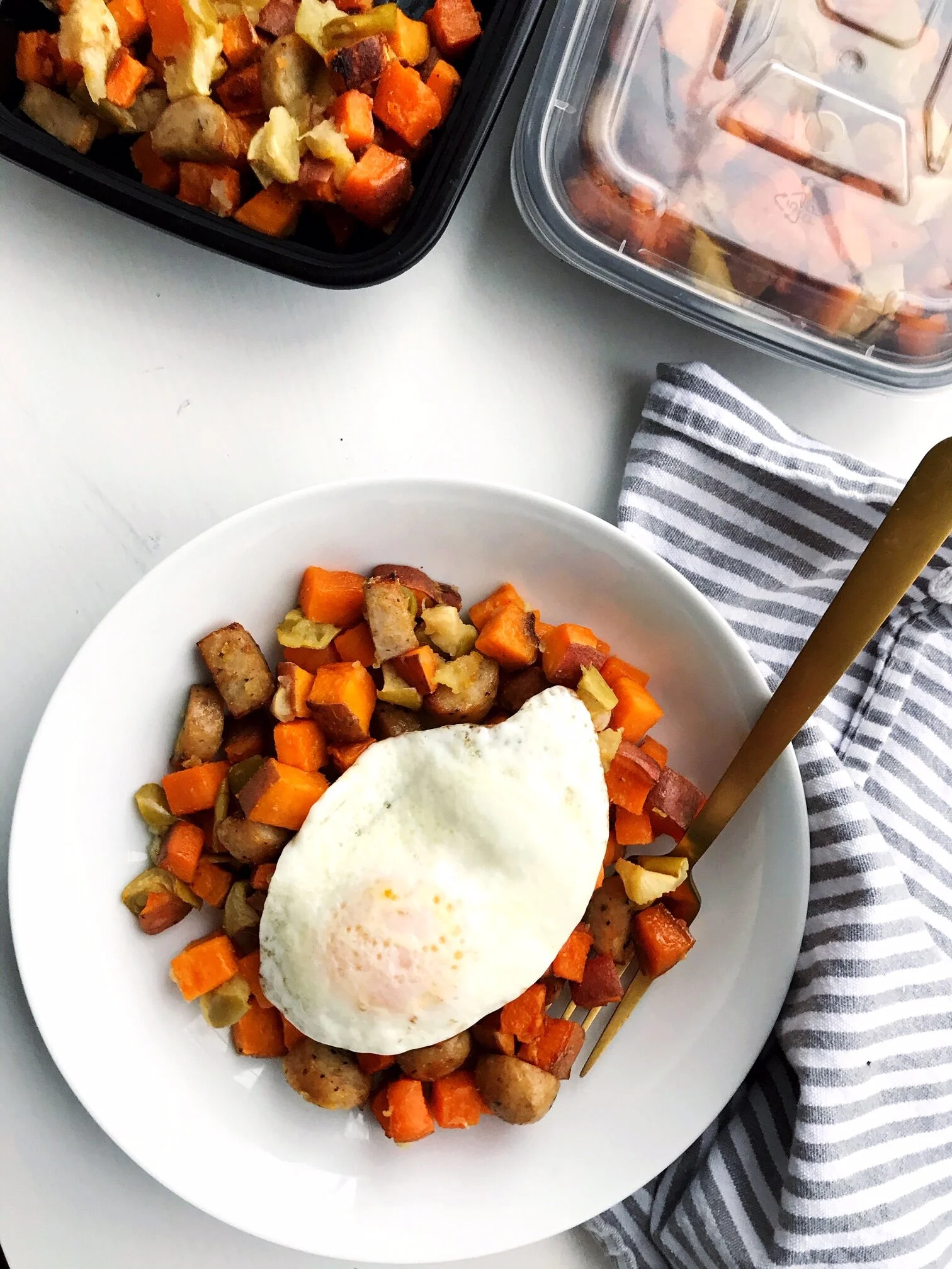 Apple Chicken Sausage &amp; Sweet Potato Hash