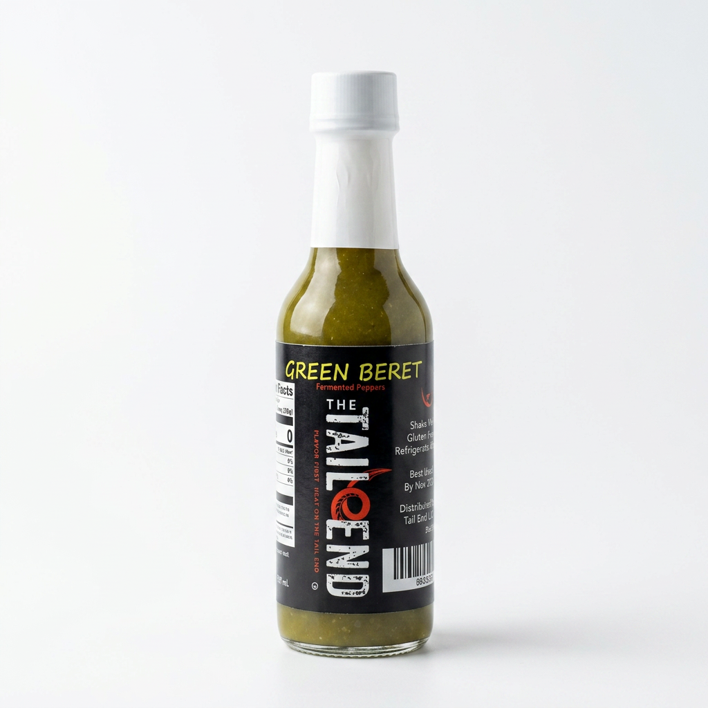 Green Beret: Fermented Jalapeno Mild to Medium Hot Sauce