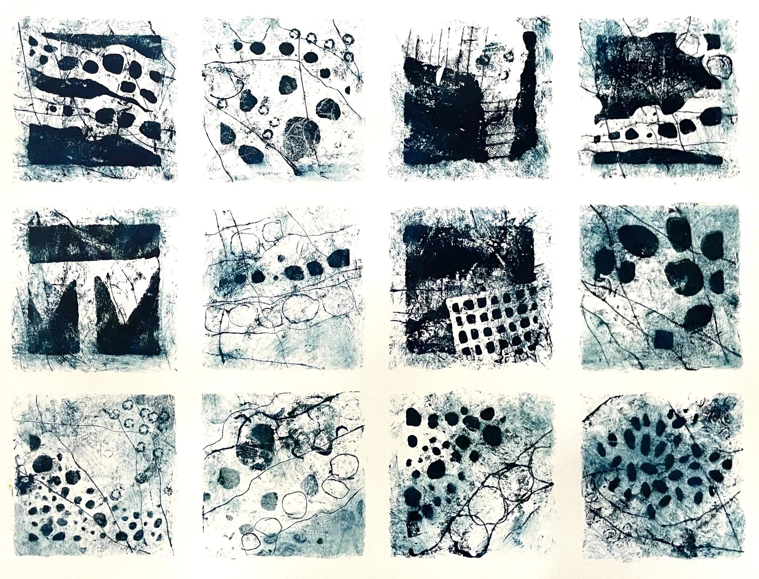 Grid monoprints