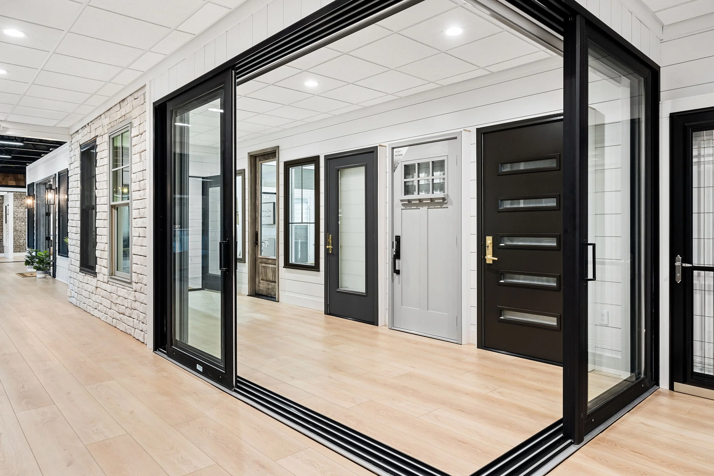 Sliding patio doors at willow window's showroom in cookeville tennessee