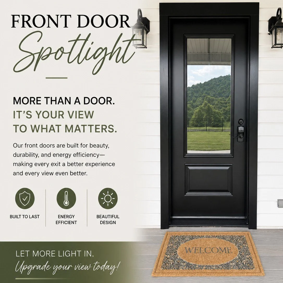 Front Door Spotlight

We're shining the spotlight on one of our most recent front door installations&mdash;and we couldn't love the finished result more!

This sleek black entry door adds timeless style, lets in beautiful natural light, and creates a
