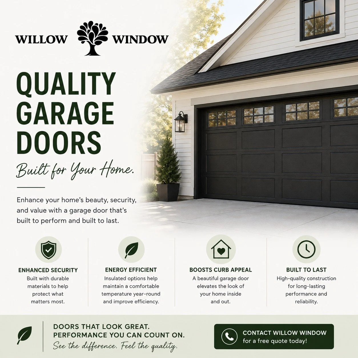 Upgrade Your Home&rsquo;s First Impression!

A new garage door can transform the look of your home while adding curb appeal, security, and everyday convenience. Whether you&rsquo;re building new or replacing an outdated door, we&rsquo;re here to help