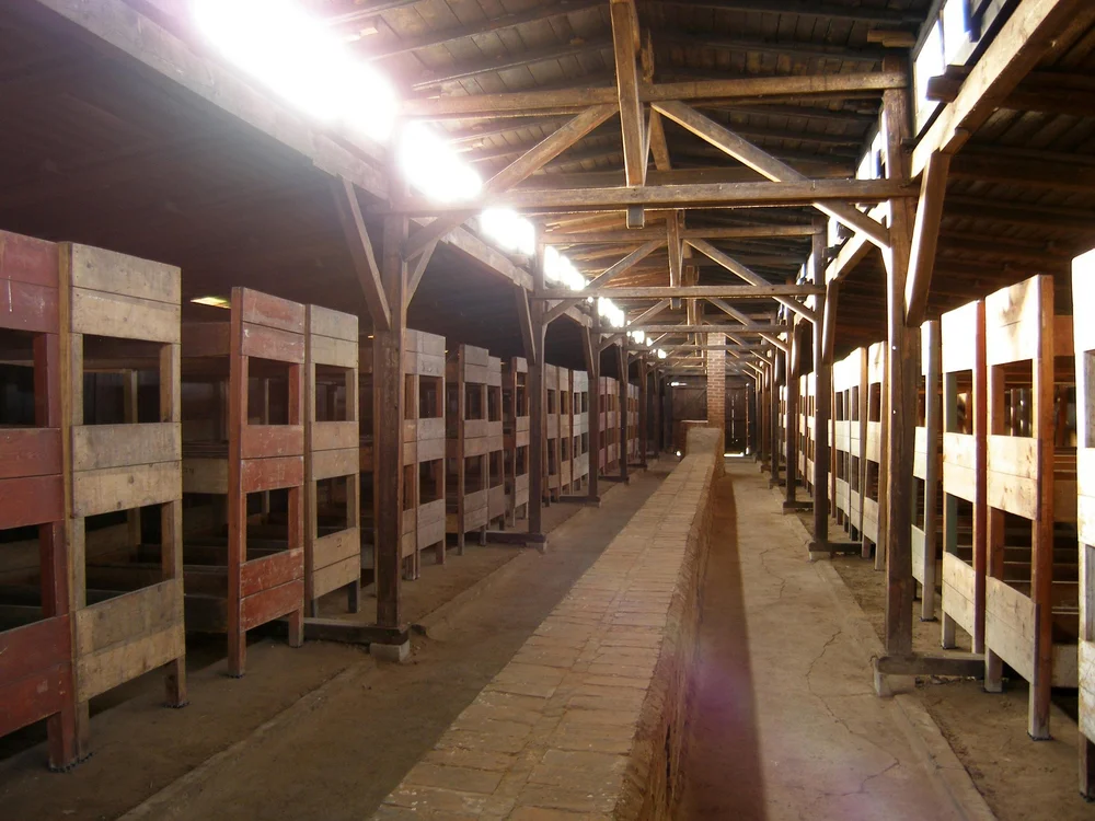 Barracks and bunks at Auschwitz Birkenau