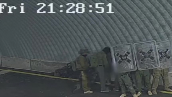   Leaked CCTV footage from the Sde Teiman detention facility shows Israeli soldiers surrounding and assaulting a blindfolded Palestinian detainee, one of several documented incidents now under investigation for torture and sexual violence.  
