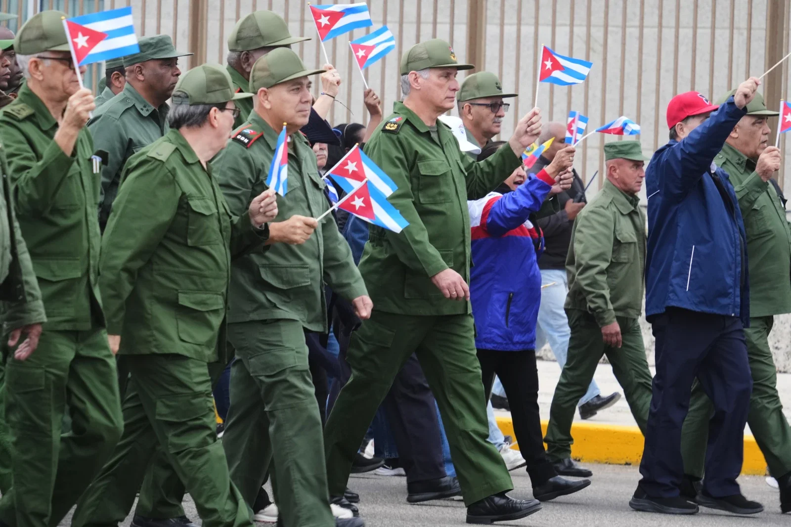 Miguel Díaz-Canel protest