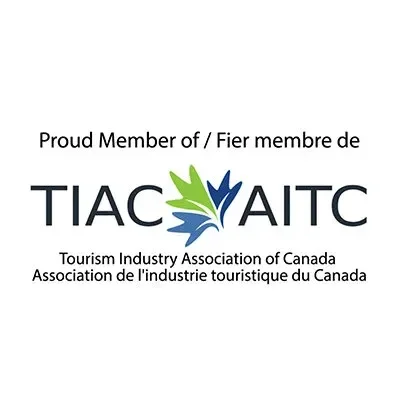 TIAC logo with text indicating proud member of Tourism Industry Association of Canada.