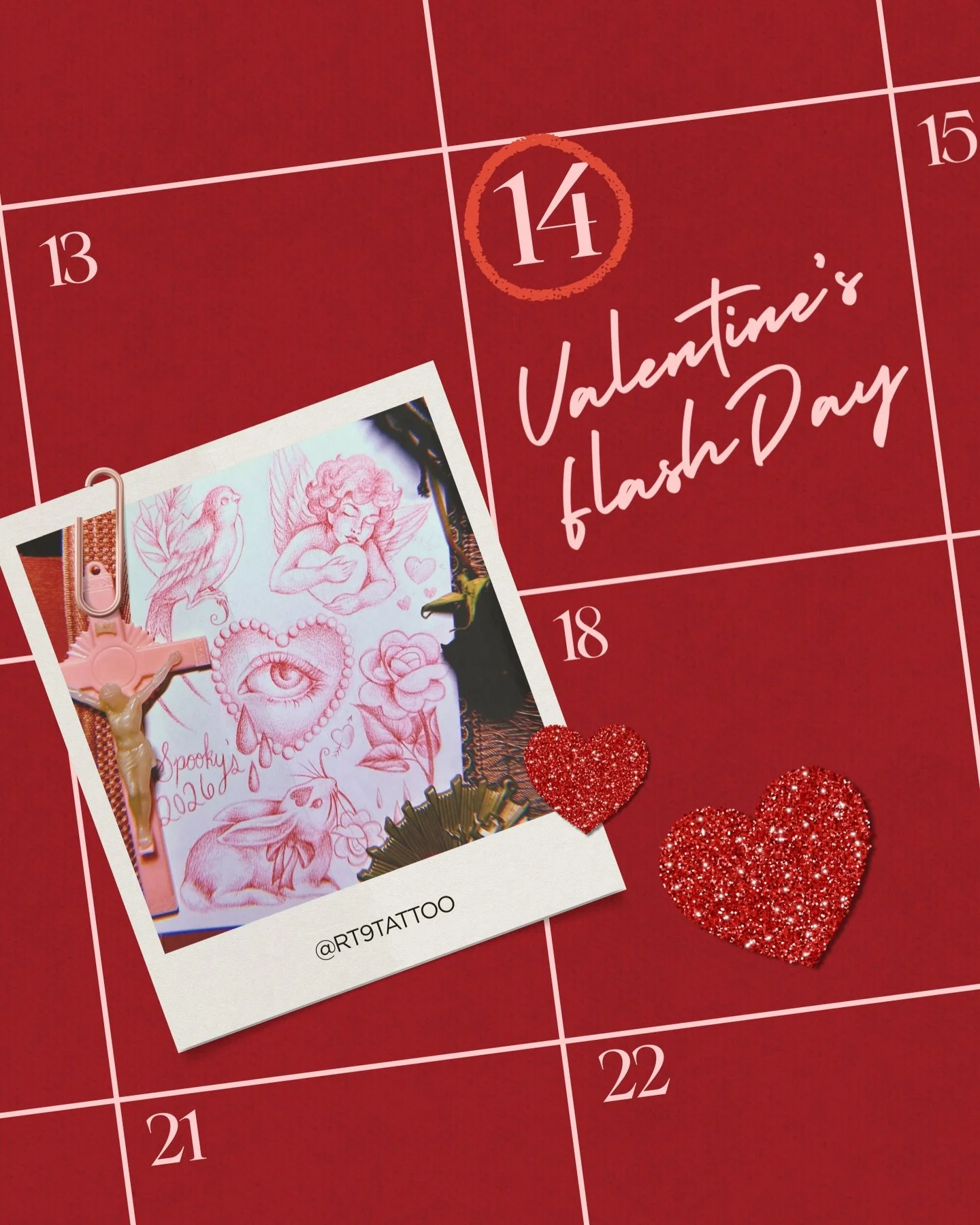 💘 Valentine&rsquo;s Flash Day is coming and our girls @spookys.tattoos and @jessp_tattoo are bringing the love in ink!

On this week, @jessp_tattoo and @spookys.tattoos will be offering exclusive, original flash designs created just for the Valentin