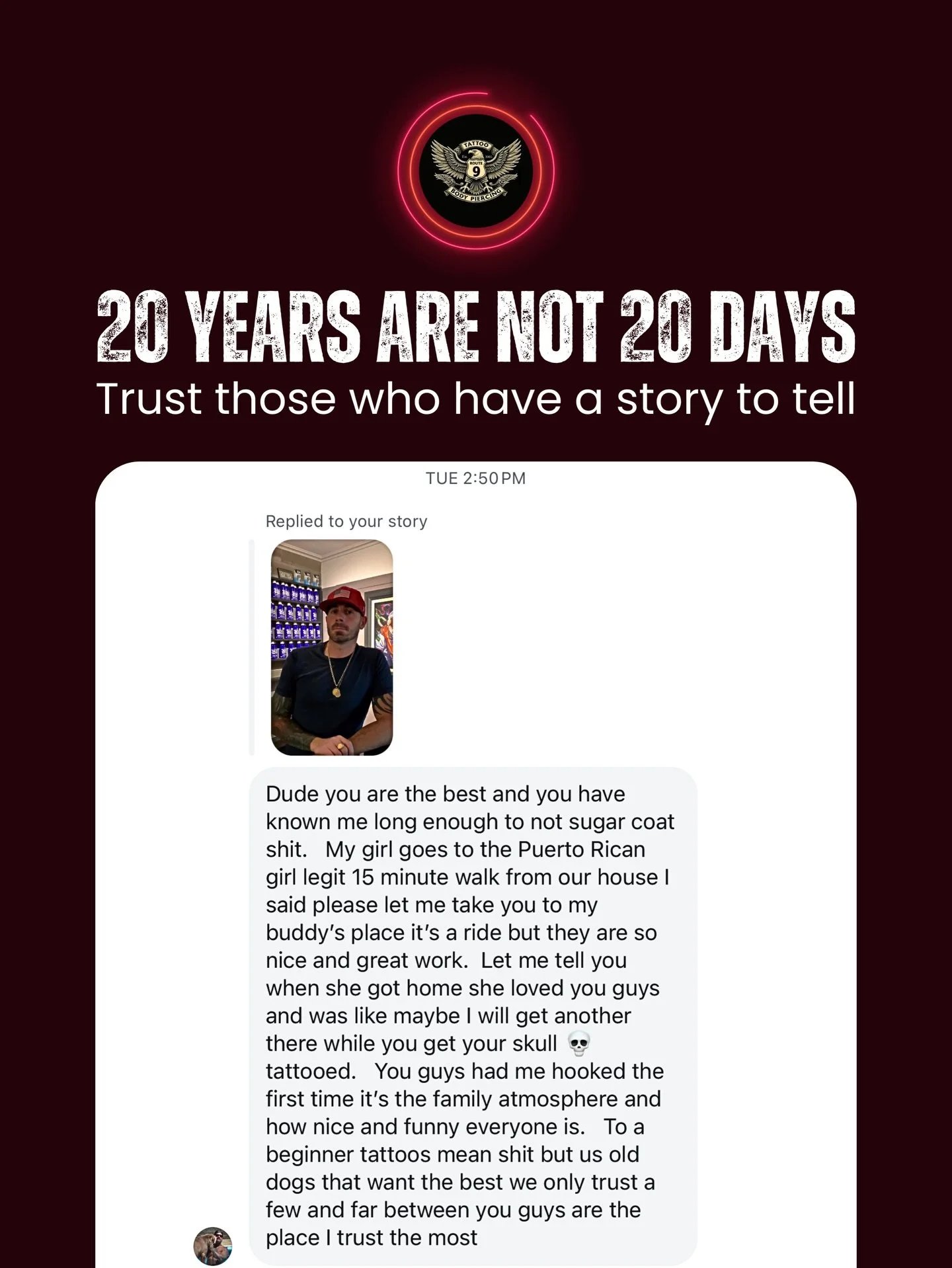 This week we received this message from @johnmagee22 .
And honestly&hellip; this is why we do what we do.

When someone who&rsquo;s been around, who doesn&rsquo;t sugarcoat anything, chooses to trust us, that means everything. It&rsquo;s not just abo