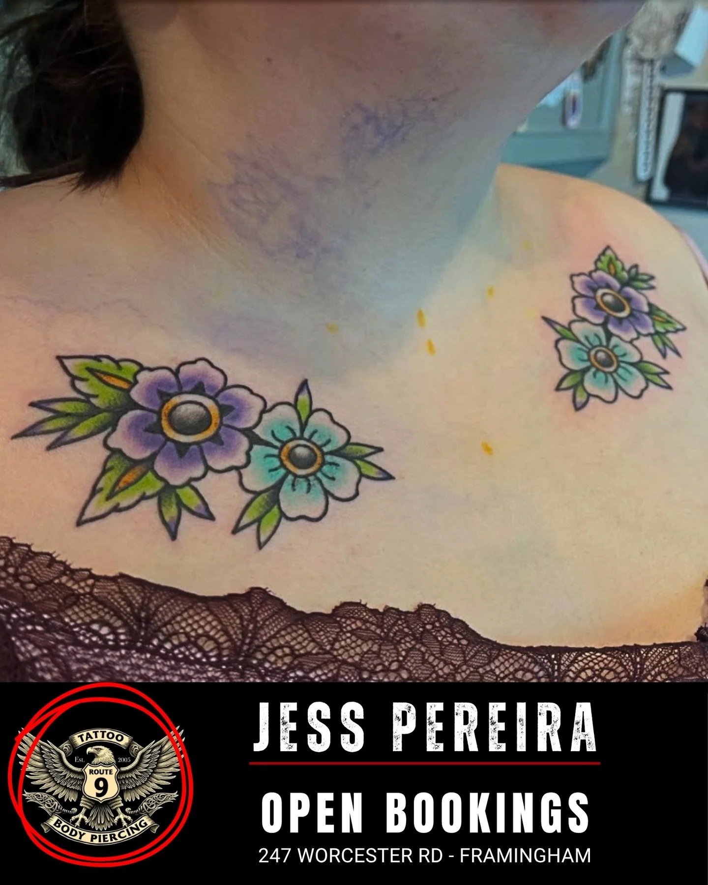 @jessp_tattoo has a very unique approach to tattooing: bold lines, solid colors, soft gradients, and designs that flow naturally with the body. Her work is inspired by traditional foundations, but with her own artistic identity that makes every piece