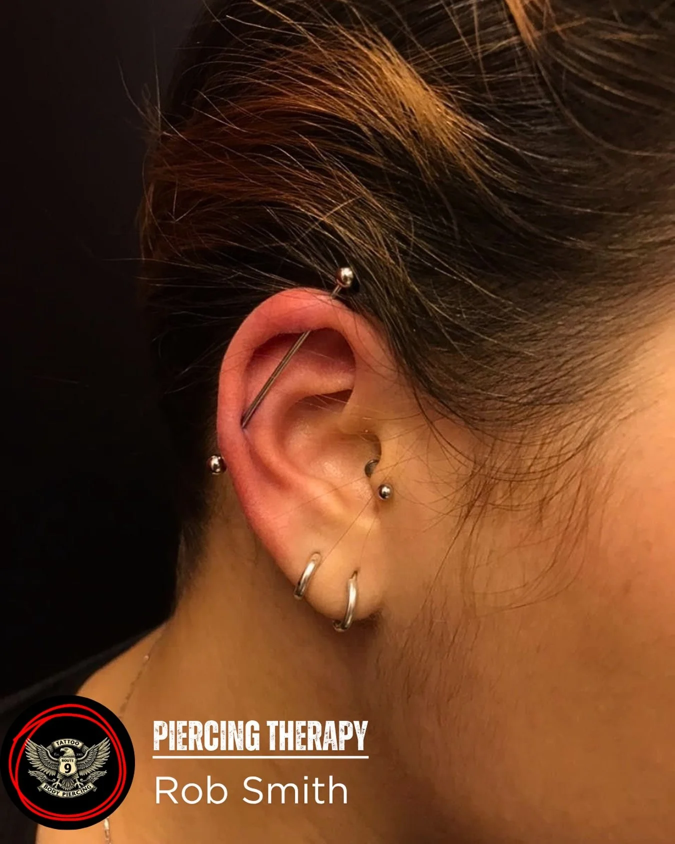 The industrial piercing is bold, modern, and full of attitude a statement piece that completely transforms the ear&rsquo;s aesthetic when done with the right anatomy and precision.

At Piercing Therapy, Rob Smith focuses on proper placement, balance,
