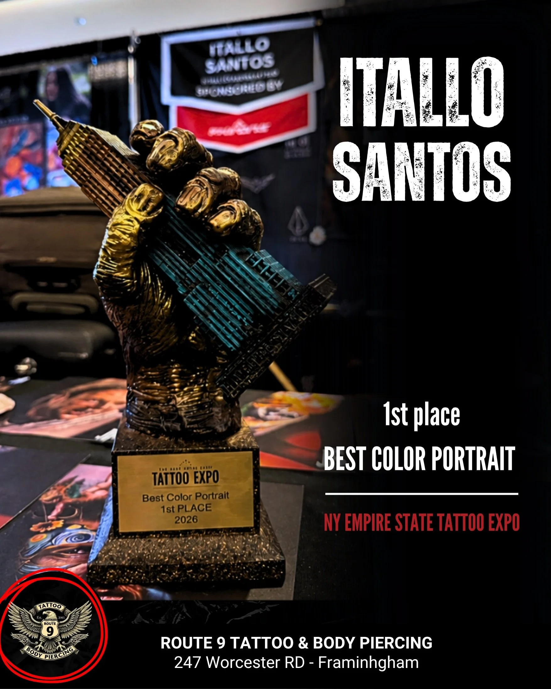 History is never made by accident. 
It&rsquo;s built through talent, dedication, sleepless nights, miles traveled, and recognition earned among the biggest names in the tattoo world.

Once again, @itallosantostattoo rises to the top. 🏆 
1st Place &b