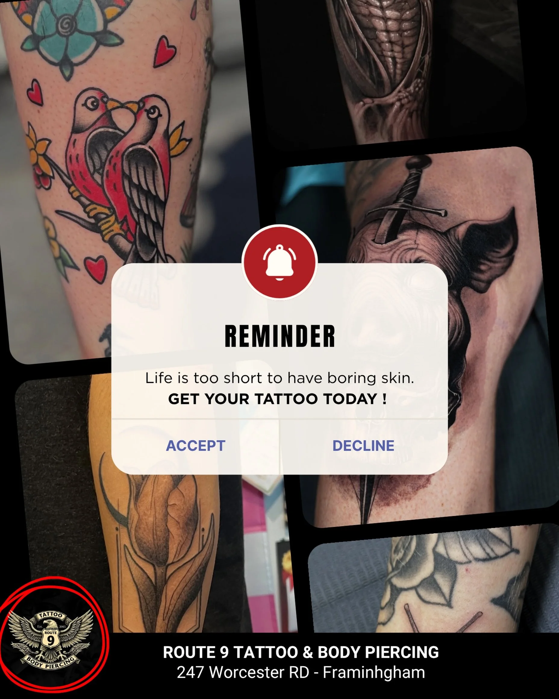⚠️ Friendly reminder:

Life is too short for &ldquo;maybe one day.&rdquo;

That tattoo you&rsquo;ve been saving on your phone for months&hellip;
That idea you&rsquo;ve been thinking about every time you look in the mirror&hellip;
That project you&rsq