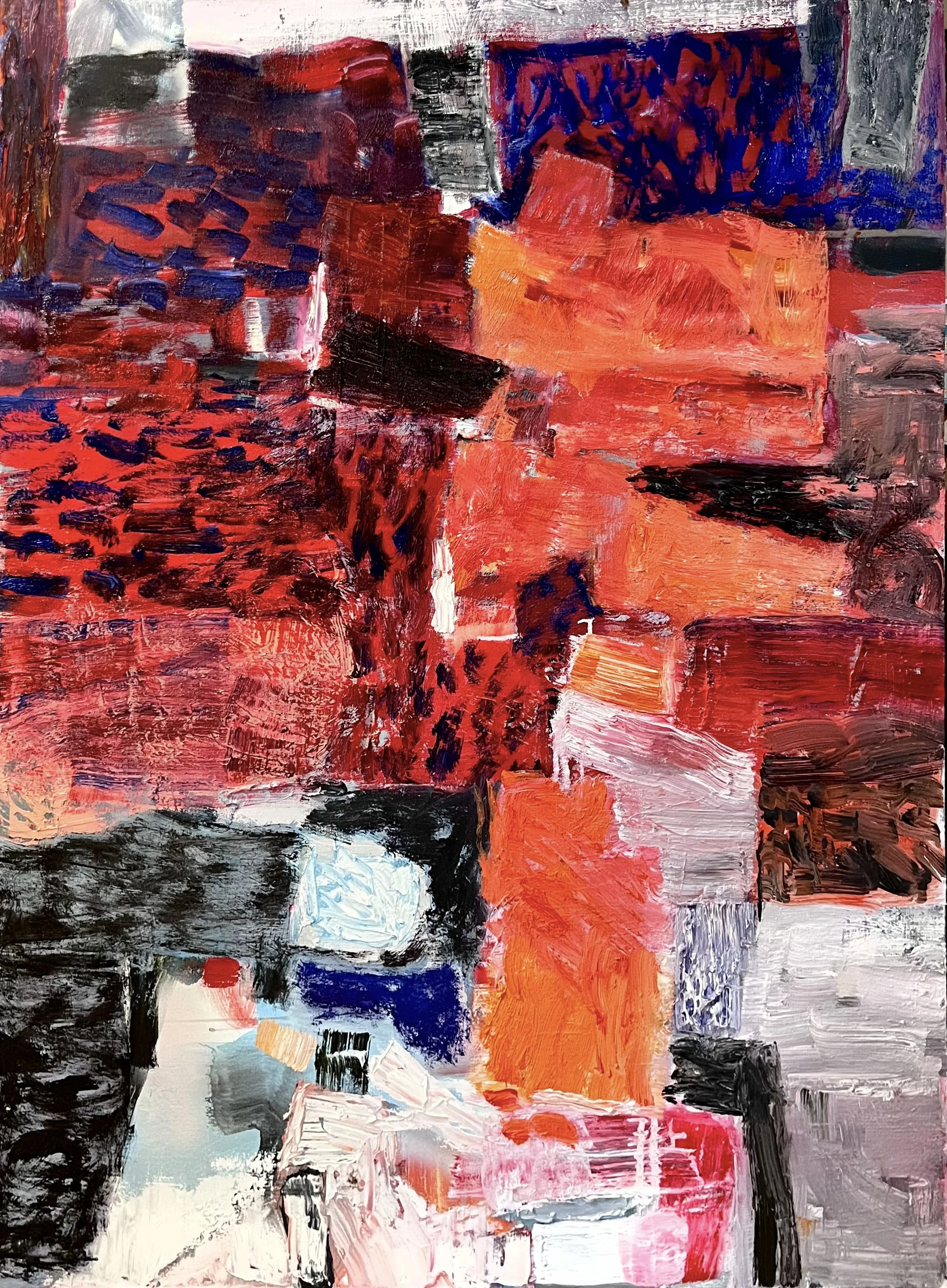 END IN FIRE, 40" x 30", OIL ON CANVAS, 2025