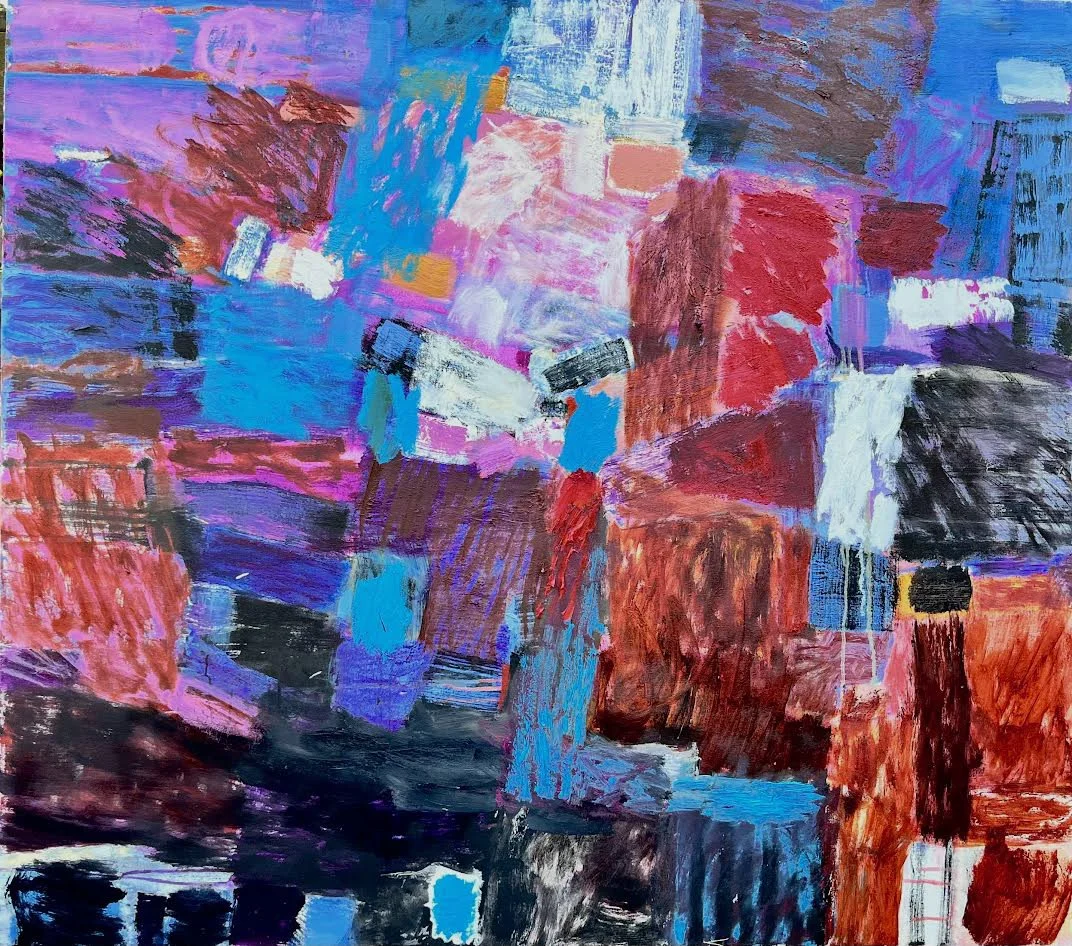 WAY DOWN, 48 X 54 INCHES, OIL ON CANVAS