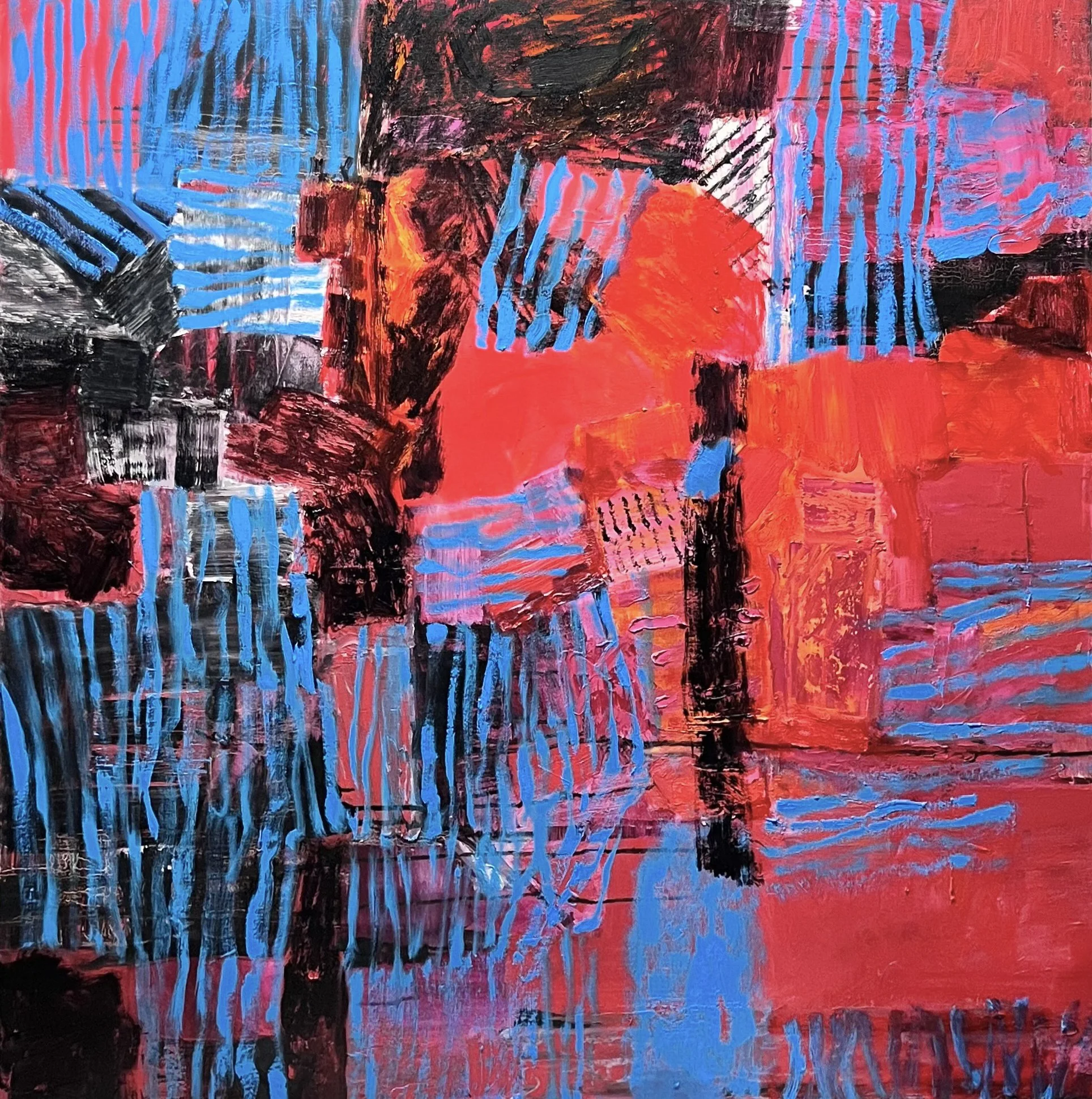OVERFLOW, OIL ON CANVAS, 48 x 48 INCHES
