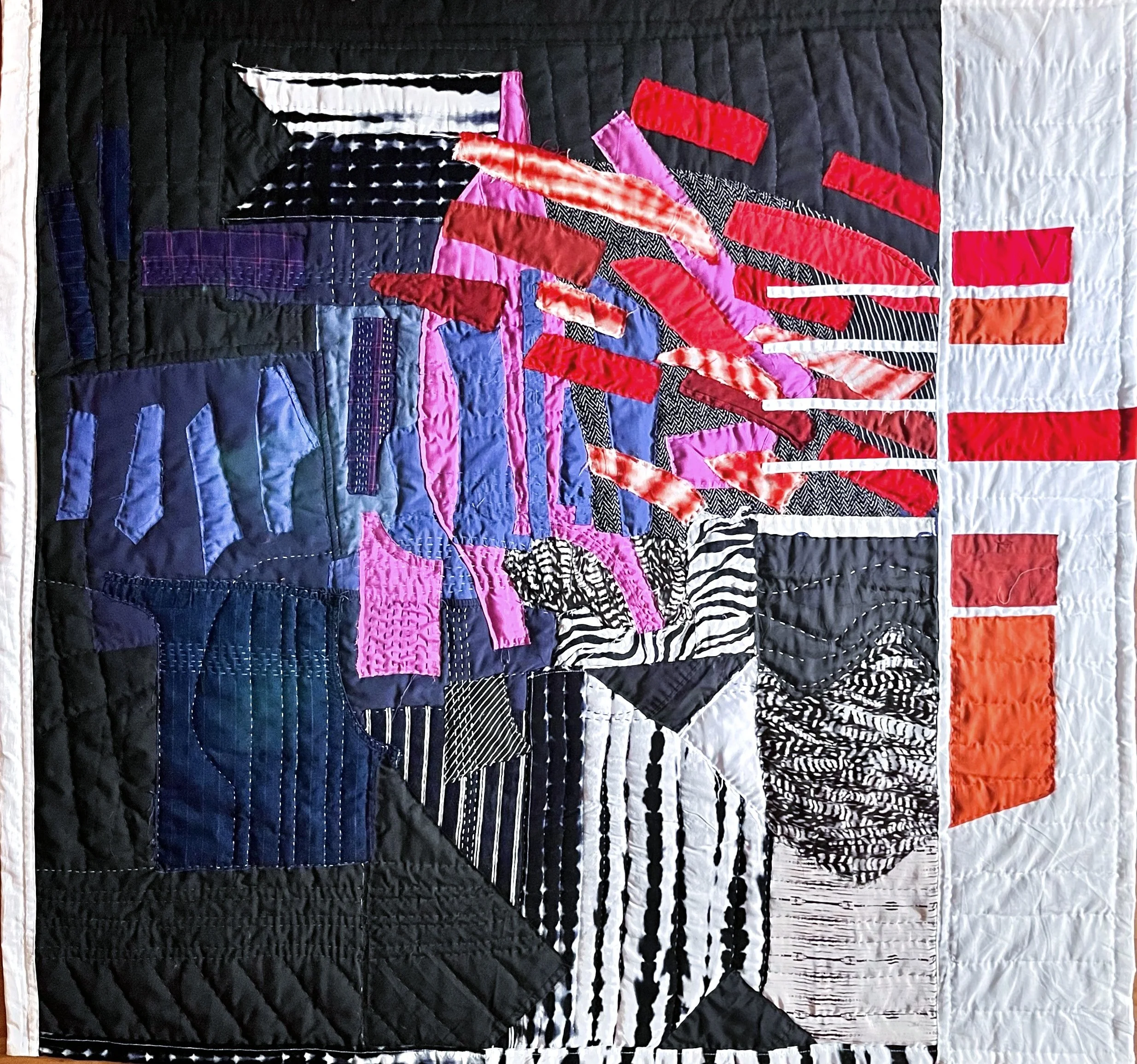 QUILTED TEXTILE, 50 INCHES x 52 INCHES, 2025