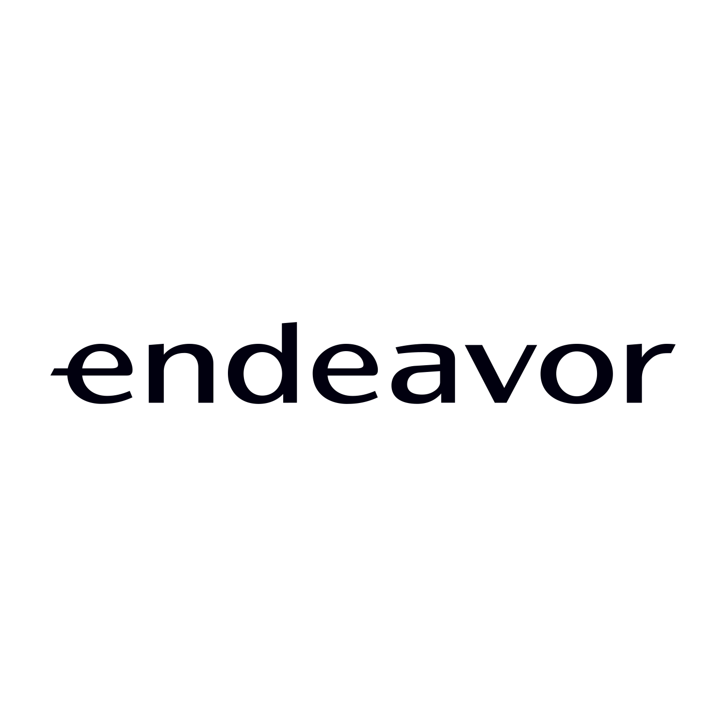 The word 'endeavor' written in black lowercase letters on a white background.