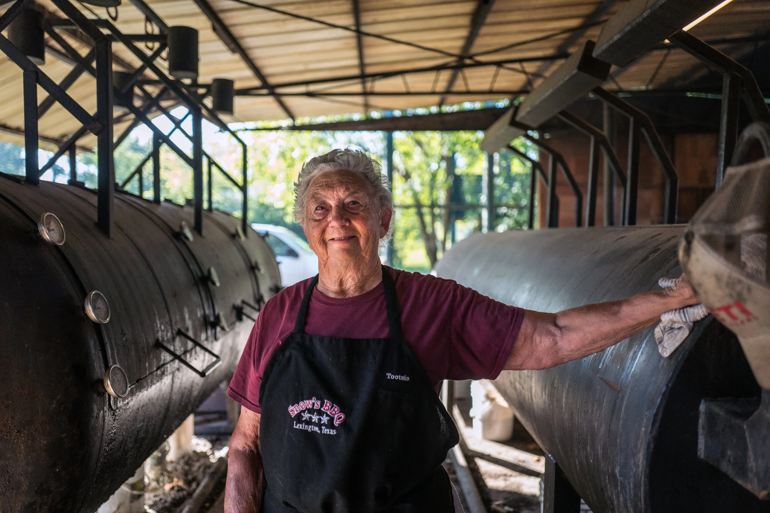 Tootsie at Snow's BBQ in Texas