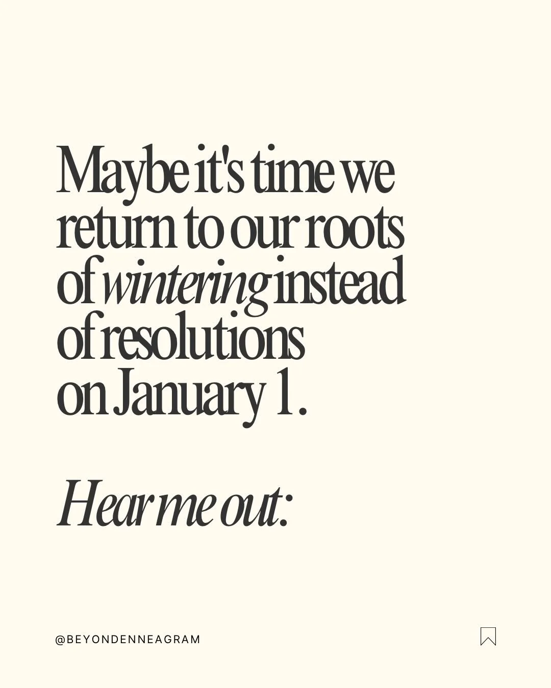 ❄️ What if we returned to our roots and wintered instead of hustling through January resolutions?

Industrialization taught us that productivity should be constant&mdash;that we&rsquo;re machines capable of the same output year-round. But your body, 