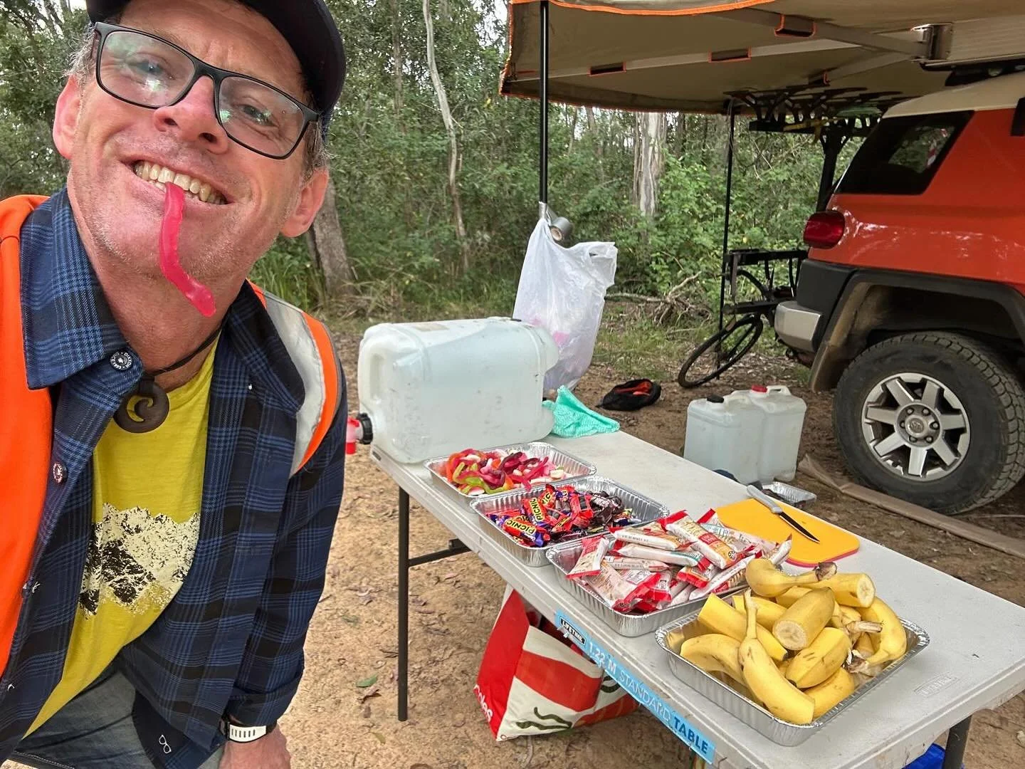 So grateful for the crew that come and help run the check points. Simon is at CP1 on Mt Buggery 💪🏼💪🏼