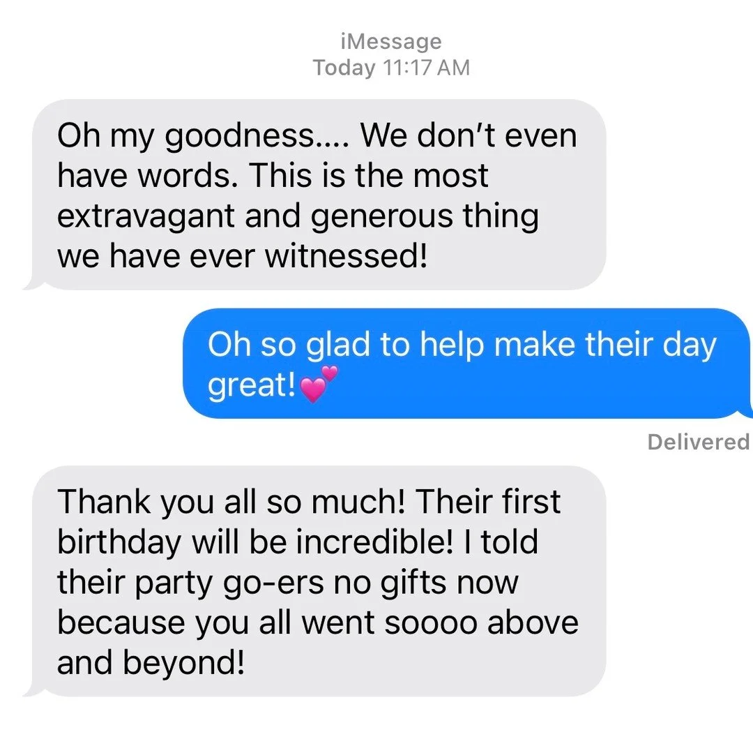 Hearing from our clients makes our day (or week)!! 

#fosterfete 
#celebrateeverything