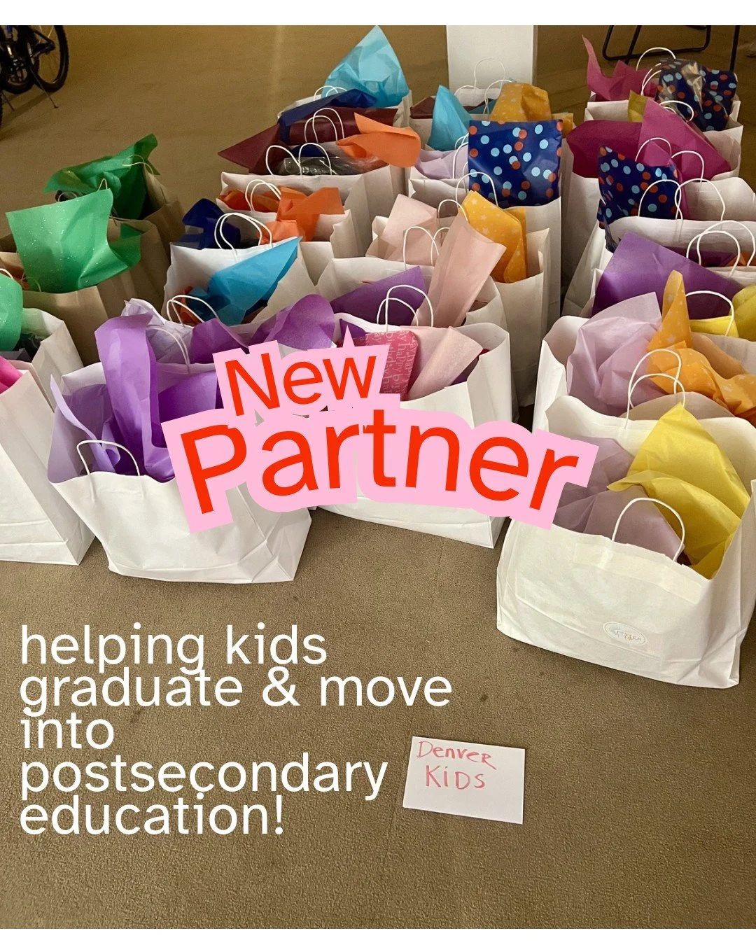 We&rsquo;ve joined on with several nonprofits this year, to expand the numbers of kids we serve! Denver Kids primary goal is to support low-income, at risk children as they navigate high school- encouraging graduation and even assisting kids with pos