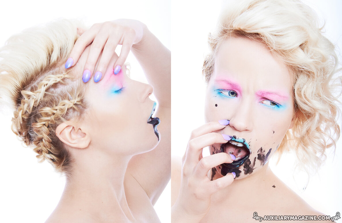 Oils & Pastels Editorial with Auxiliary Magazine
photographer : Ian Compton
creative director : Pretty Deadly Stylz
makeup artist : Ronnie Tremblay
hair stylist : Jesse Y of Flavio’s Hair Design
nail stylist : Pretty Deadly Stylz
models : Agata Wacla