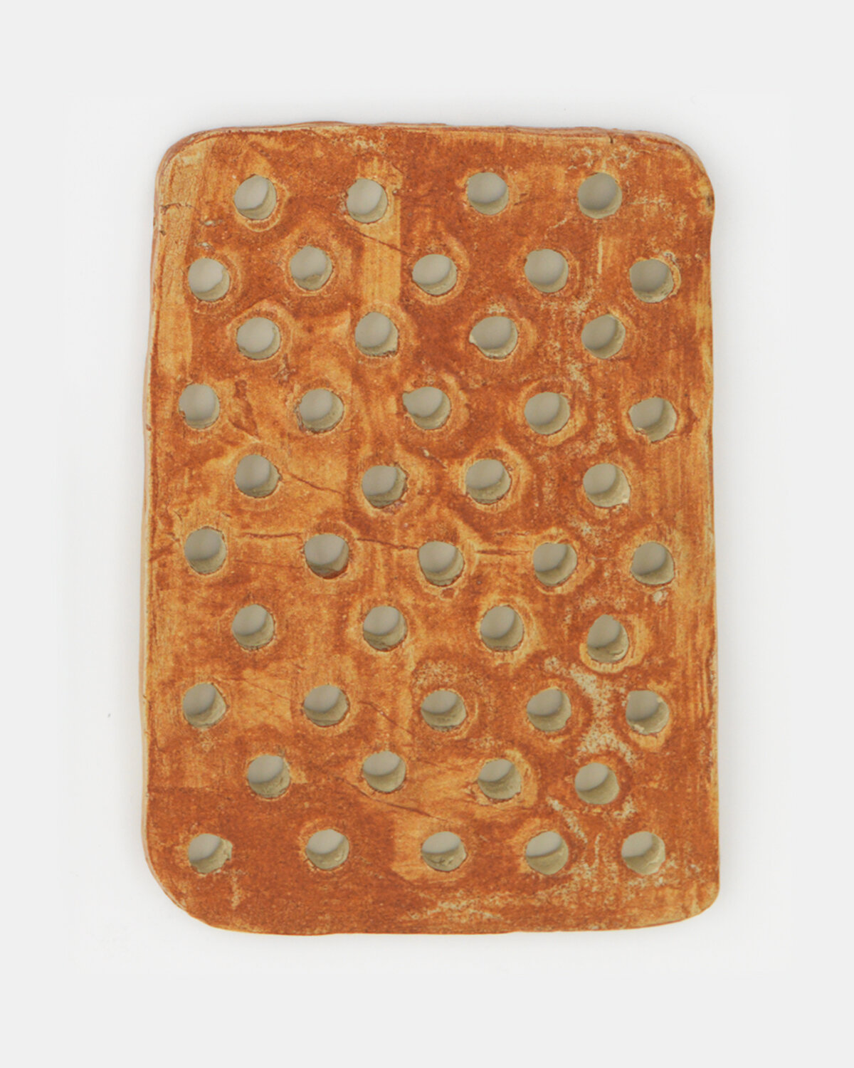   Orange Rectangular Cracker   Ceramic 5 x 3 inches   