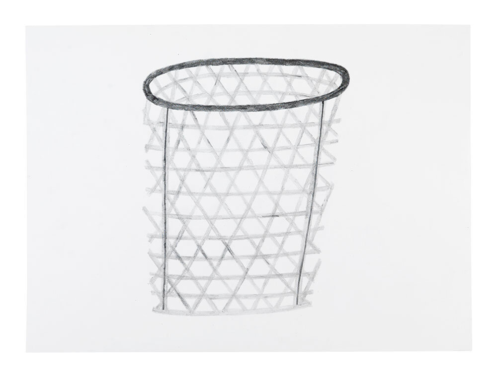   Cross Weave Basket  Graphite on paper 22 x 30 inches   