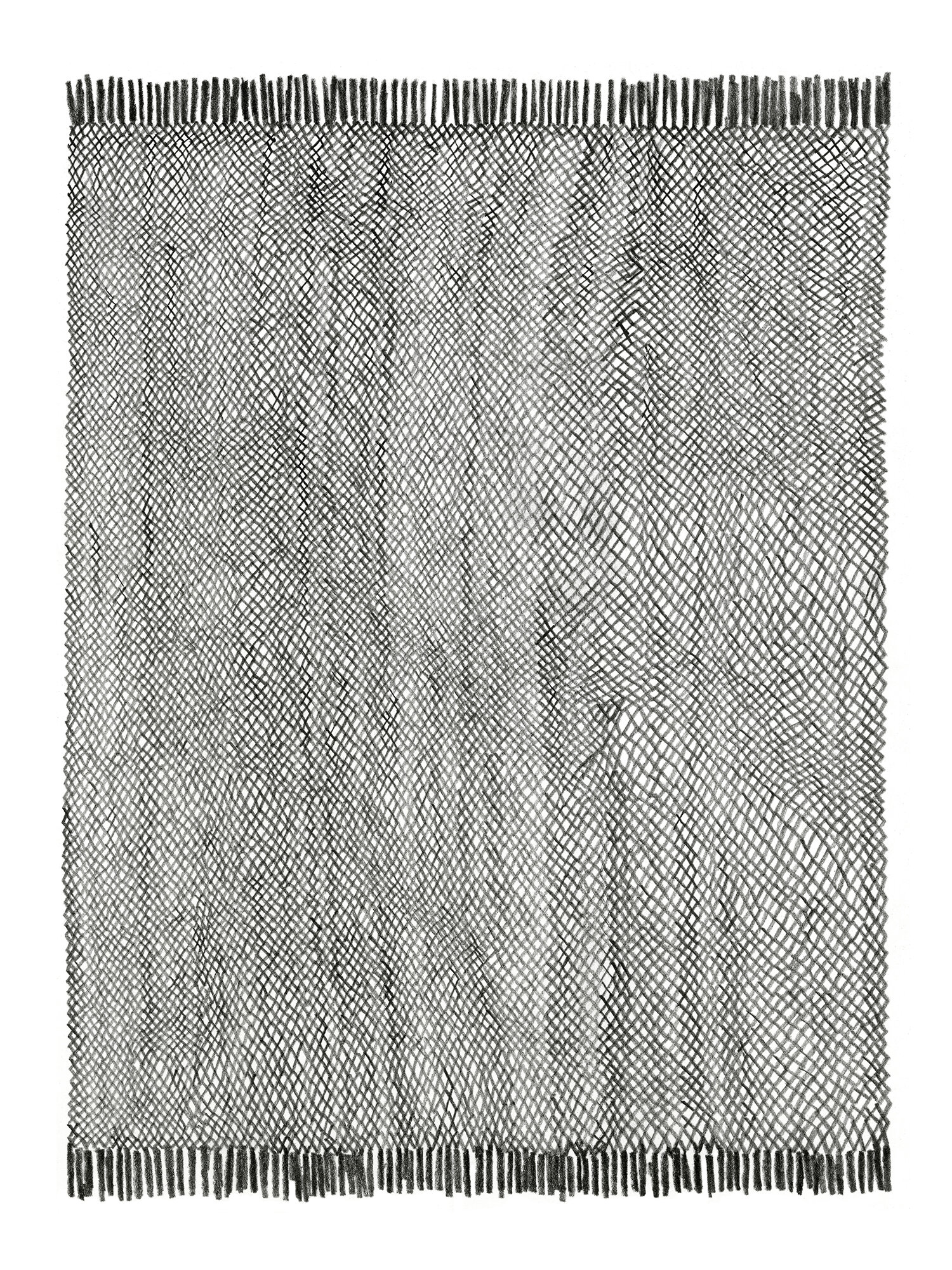   Small Weave Rug  Pencil on paper 12 x 9 inches   