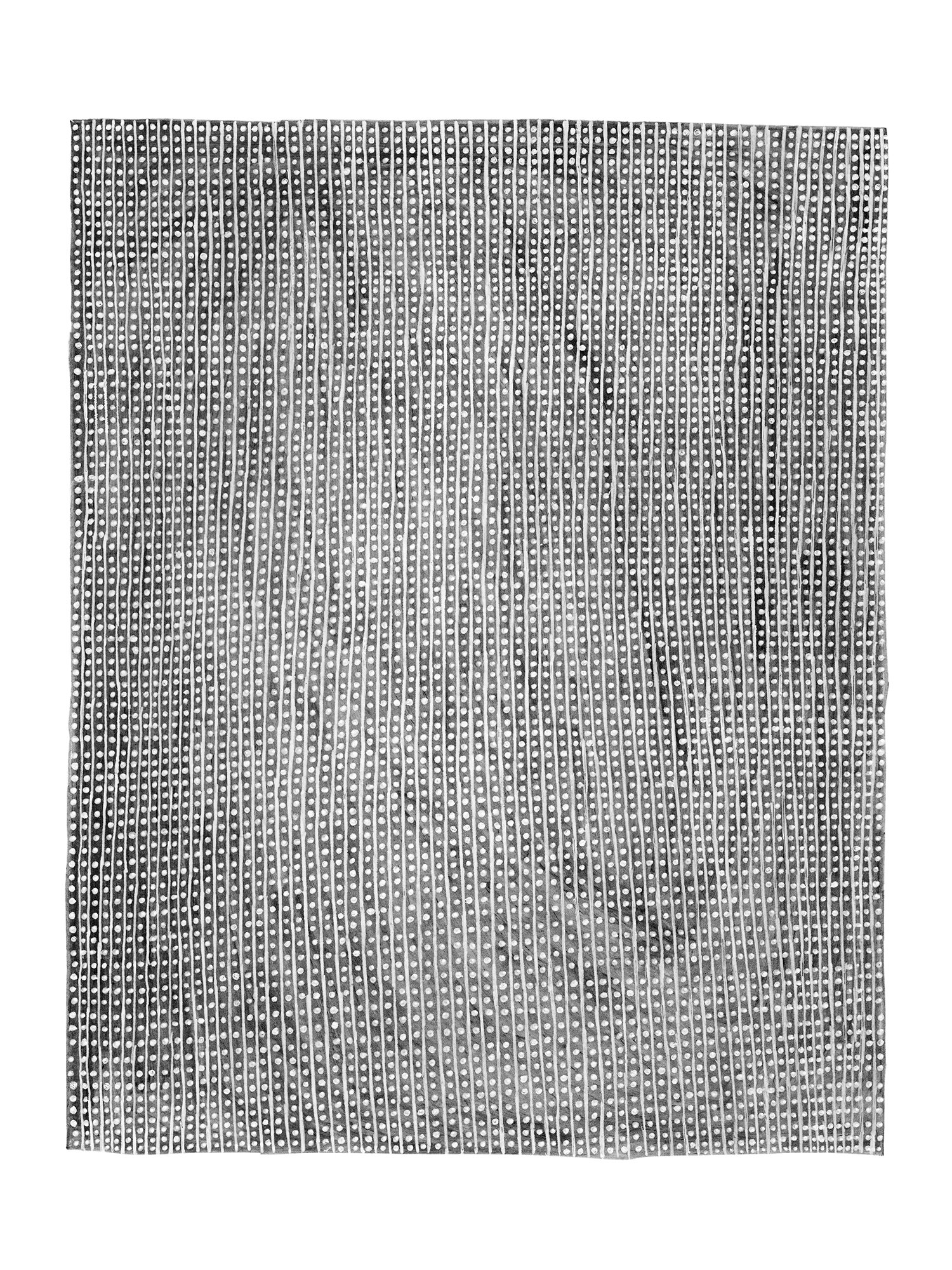   Dots &amp; Lines Rug   Pencil on paper 12 x 9 inches   