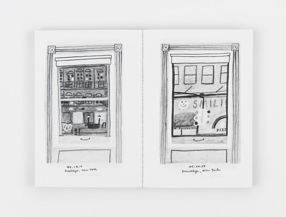   Window Diary   Published by Nieves 365 pg., 14 x 20 cm b/w Photocopy edition of 100, 2015    