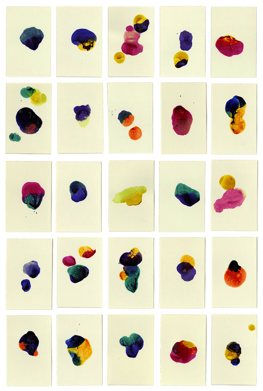   RUGS Stains  Unique ink blots for RUGS book. A collaboration with Denise Schatz of Miniature Garden, 2013   