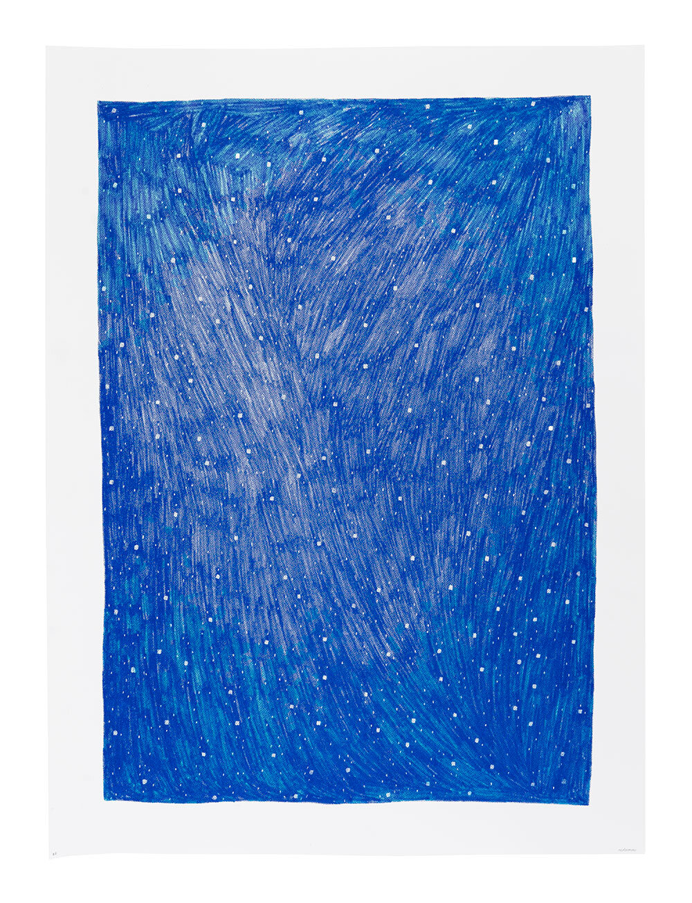   Blue Stars   Exclusive Print edition with Picture Room one color silkscreen on paper, 30 x 22 in., edition of 16, 2014    