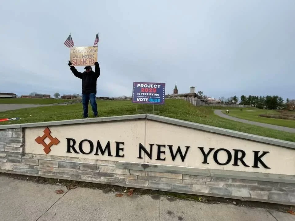 Protest Against Trump Authoritarianism in Rome