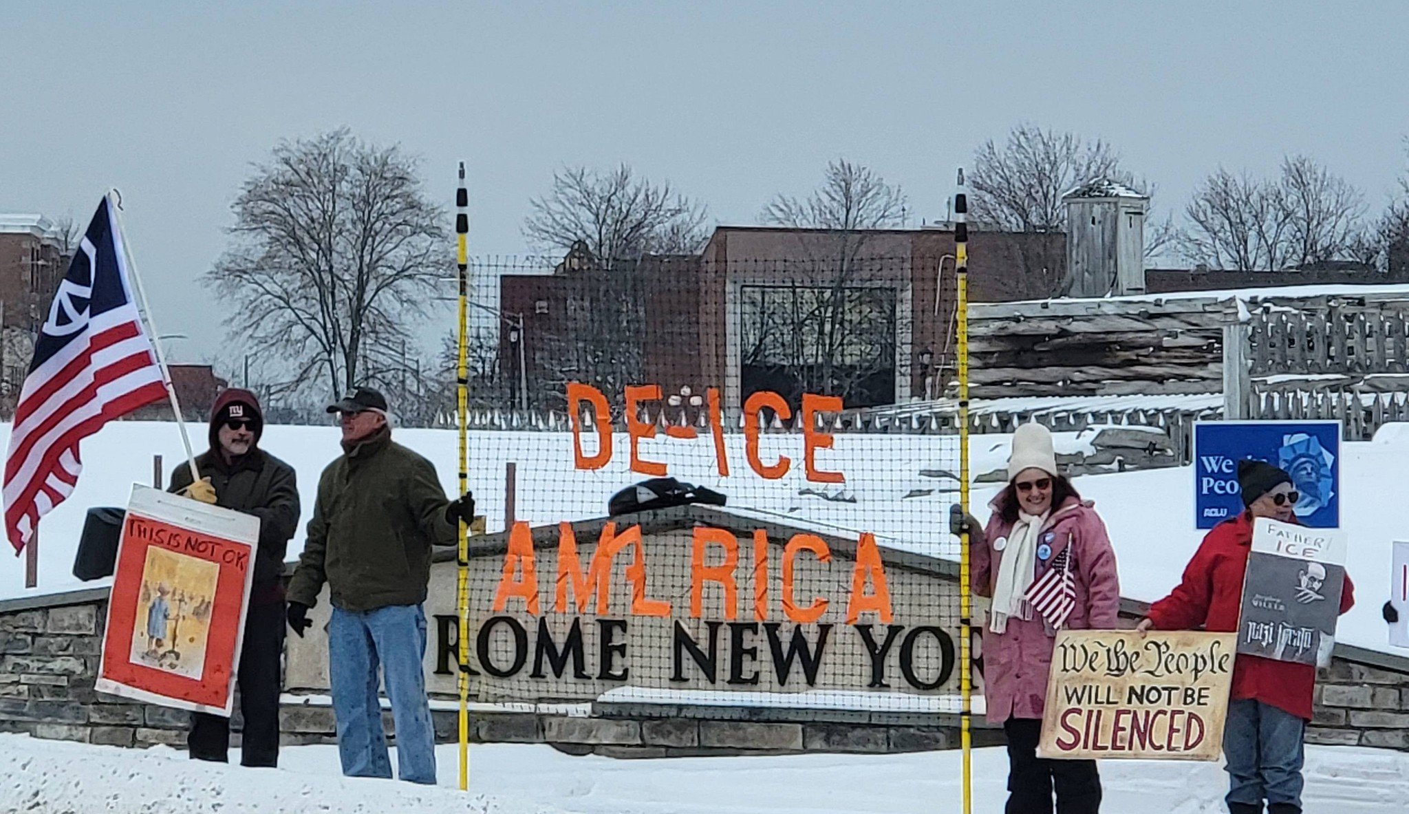 Protest Against Trump's Authoritarianism in Rome