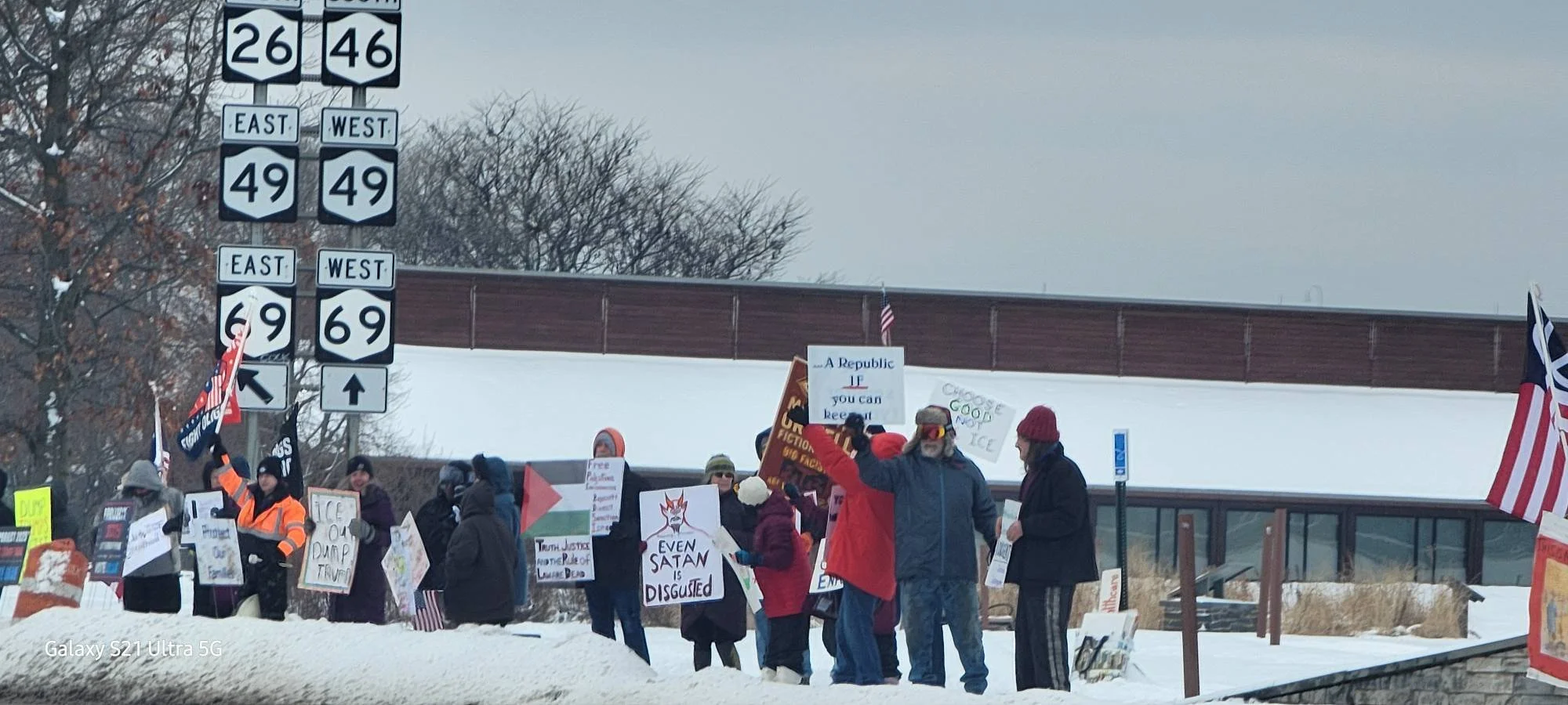 Protest Against Trump's Authoritarianism in Rome