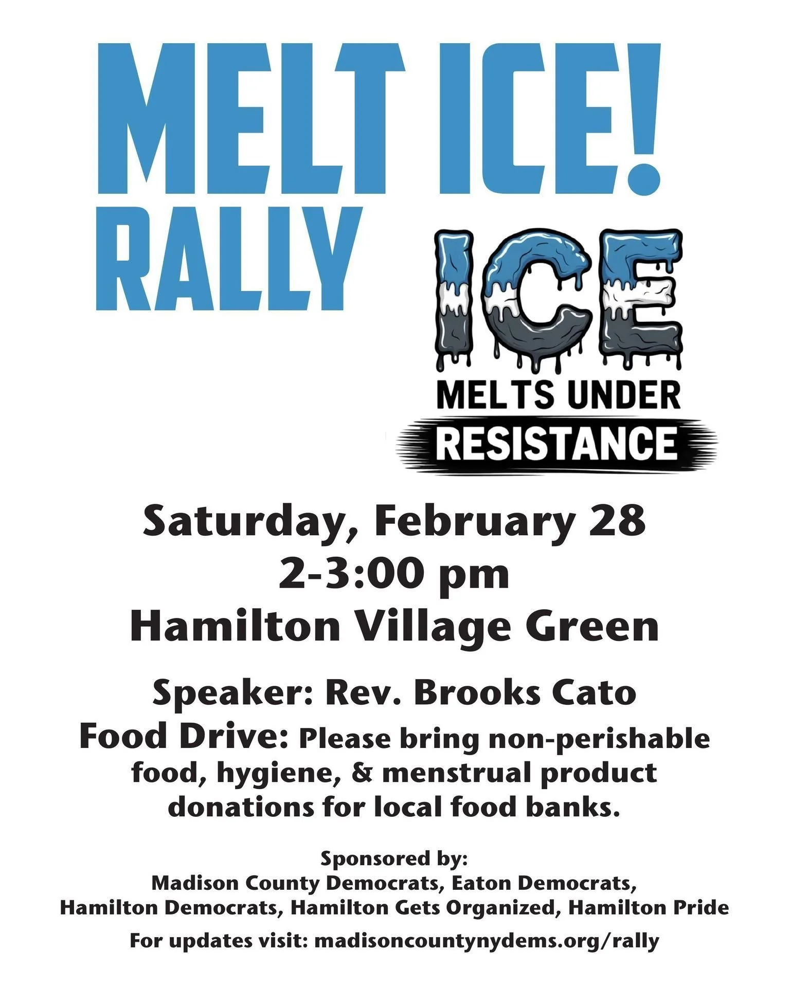 Melt Ice Rally on the Hamilton Village Green