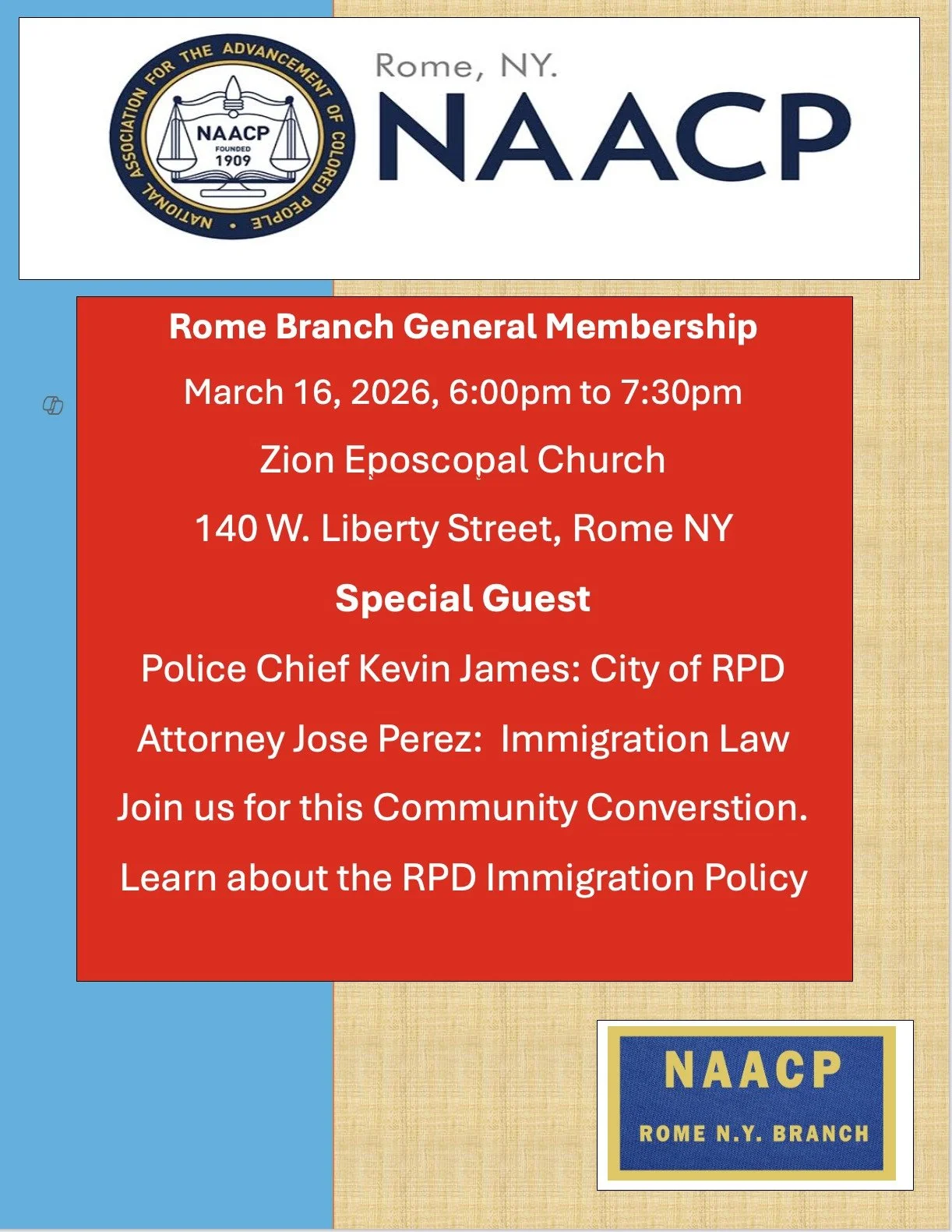 Community Conversation on Rome Police Dept. Immigration Policy