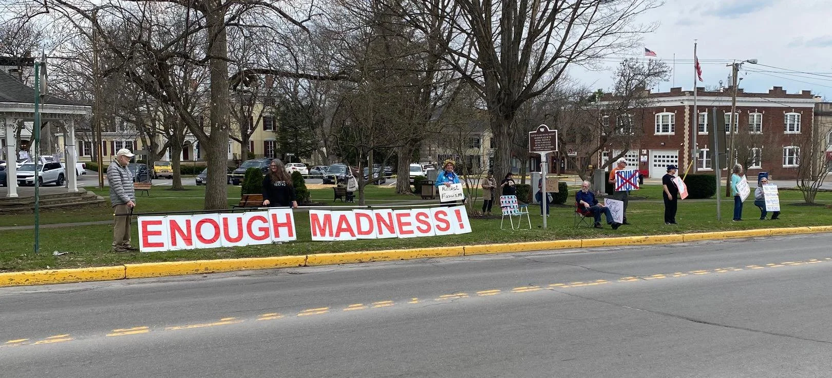 Rally on the Clinton Village Green